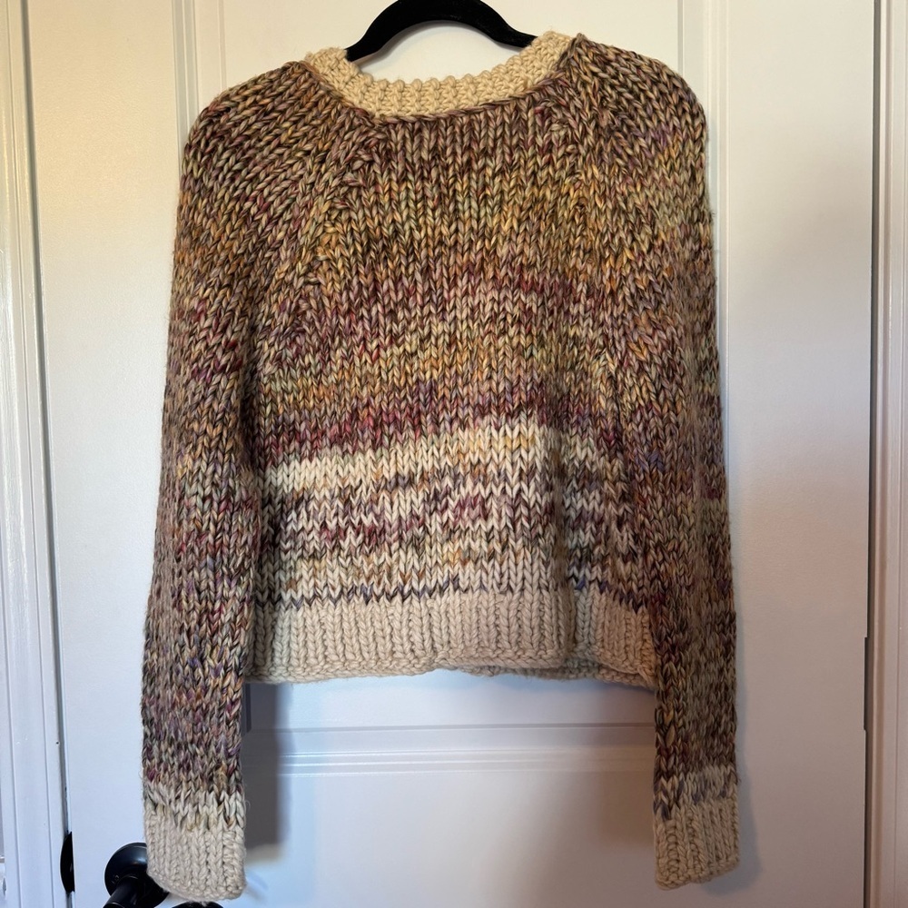 Angel Of The North by Anthropologie Chunky Multicolor Knit Large Cardigan - Picture 2 of 9